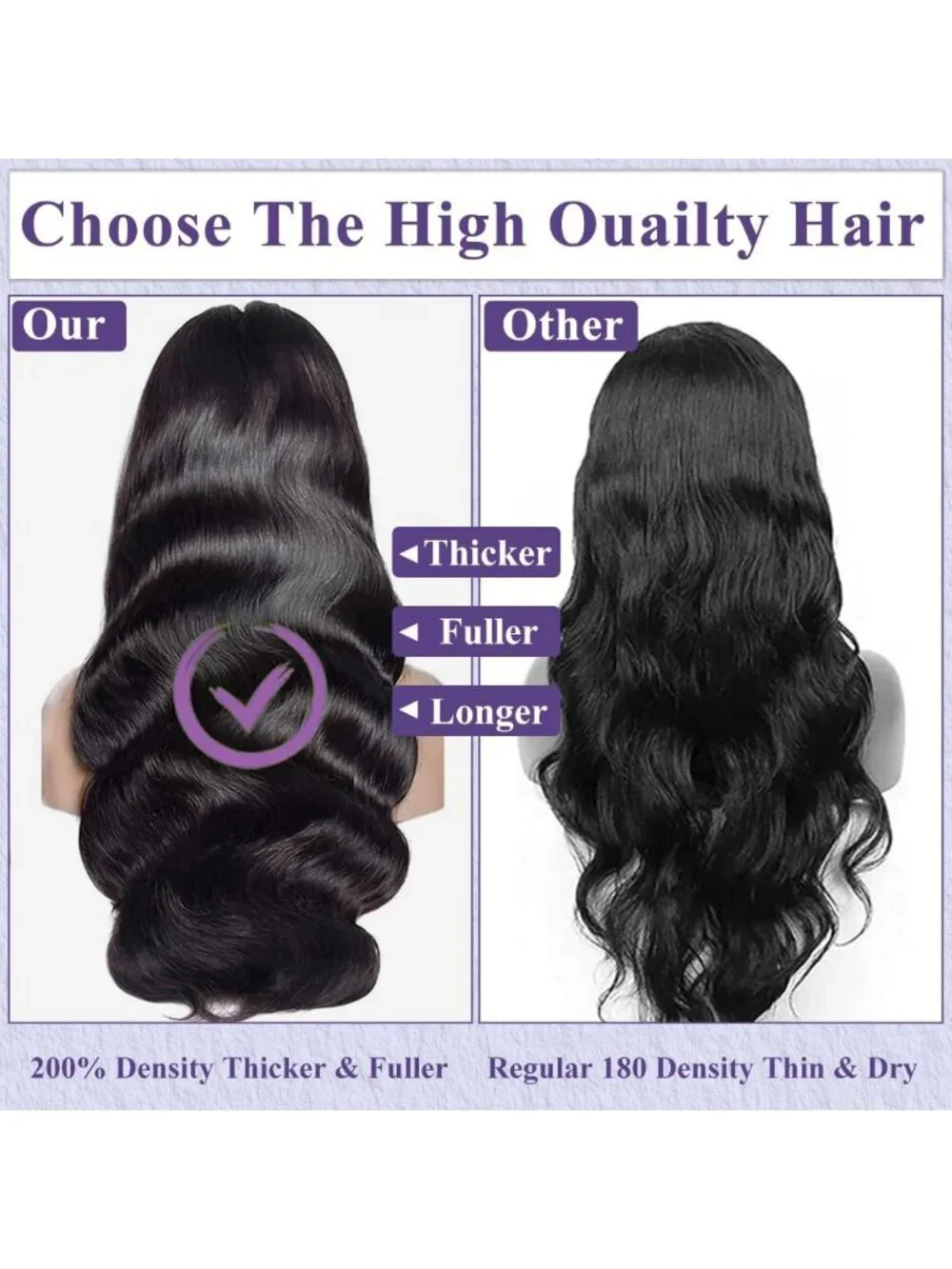 24-Inch Glueless Human Hair Lace Front Wig - Pre-Plucked & Ready to Wear